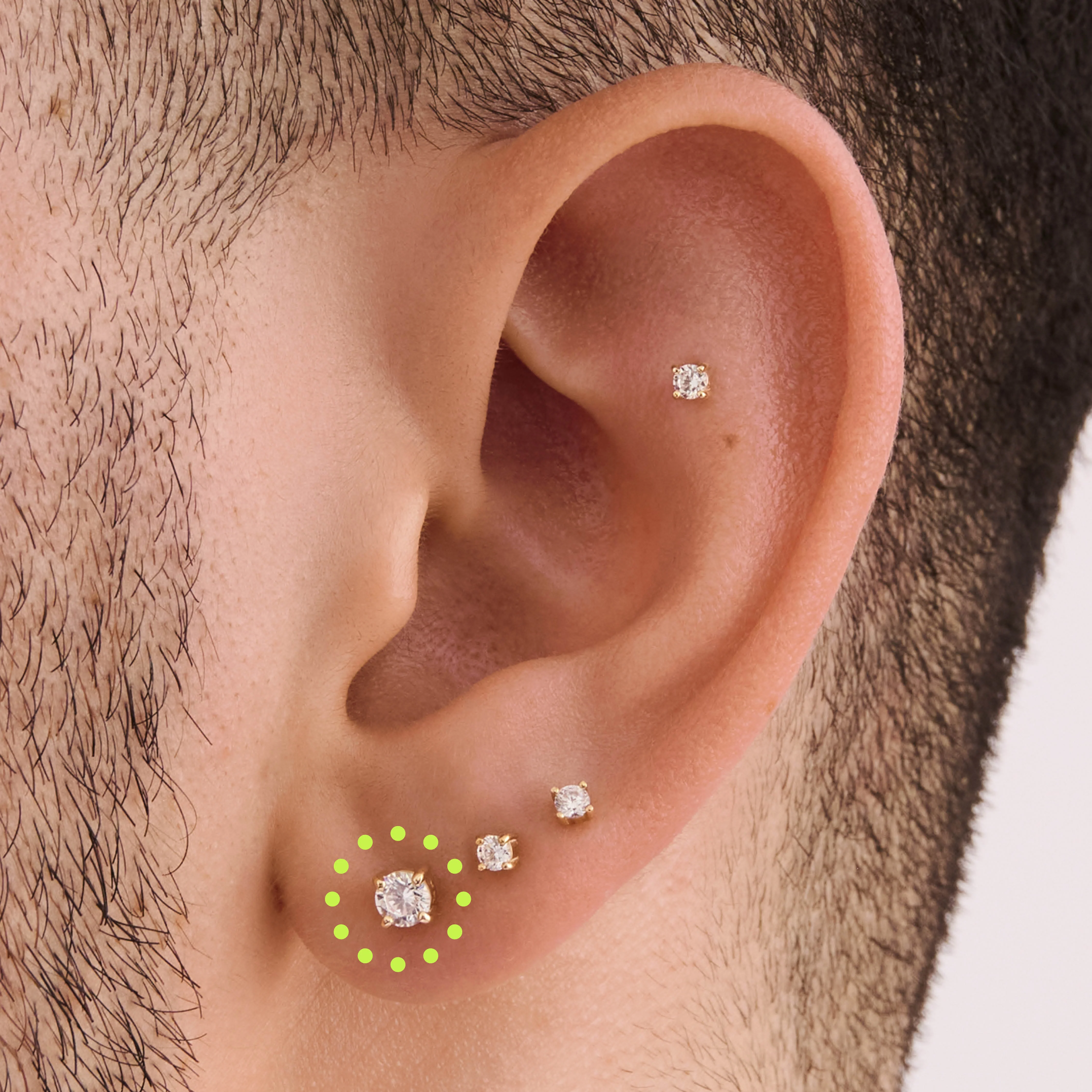 14K CZ 4mm Flatback - Image 2