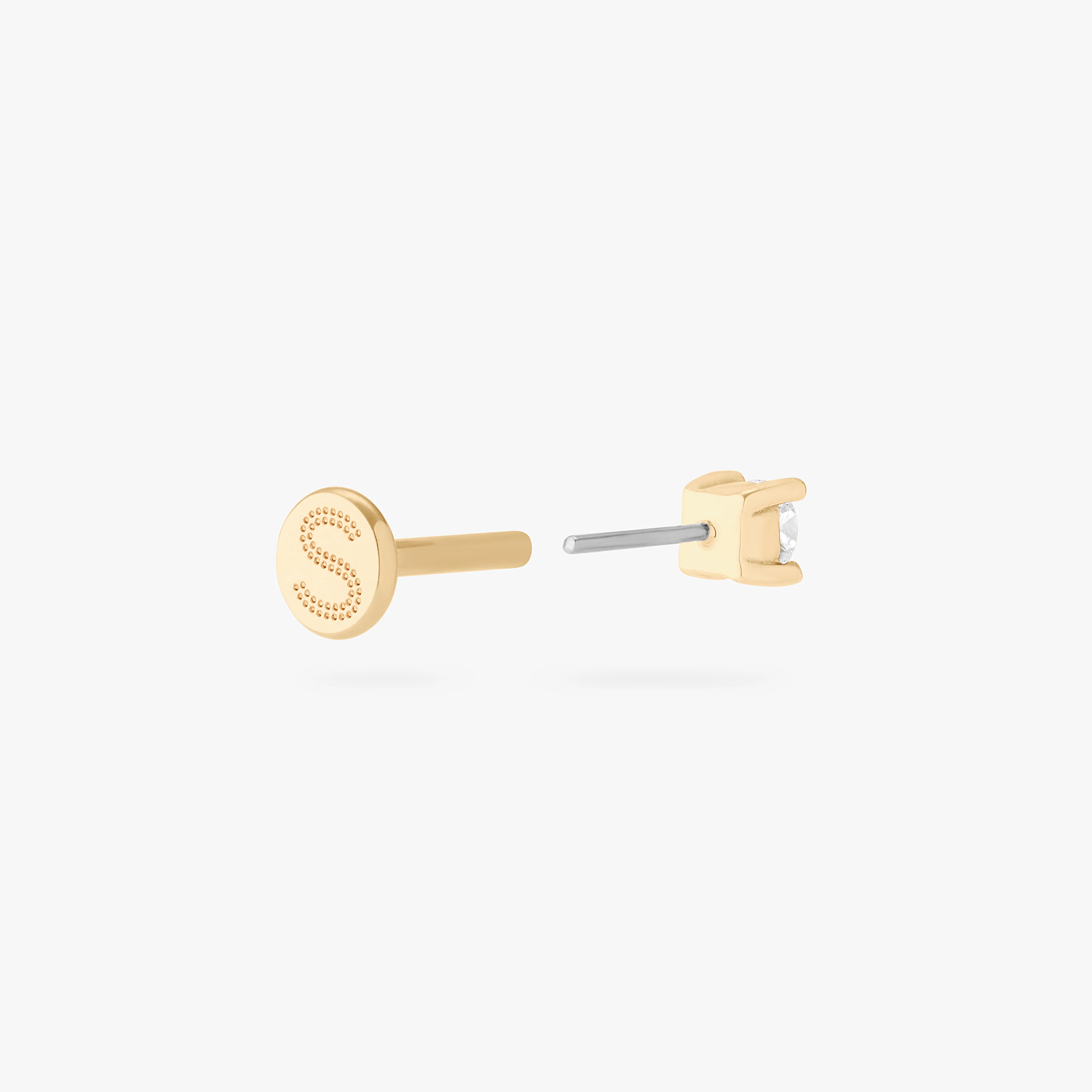 14K Mini CZ Flatback Stud - Image 4