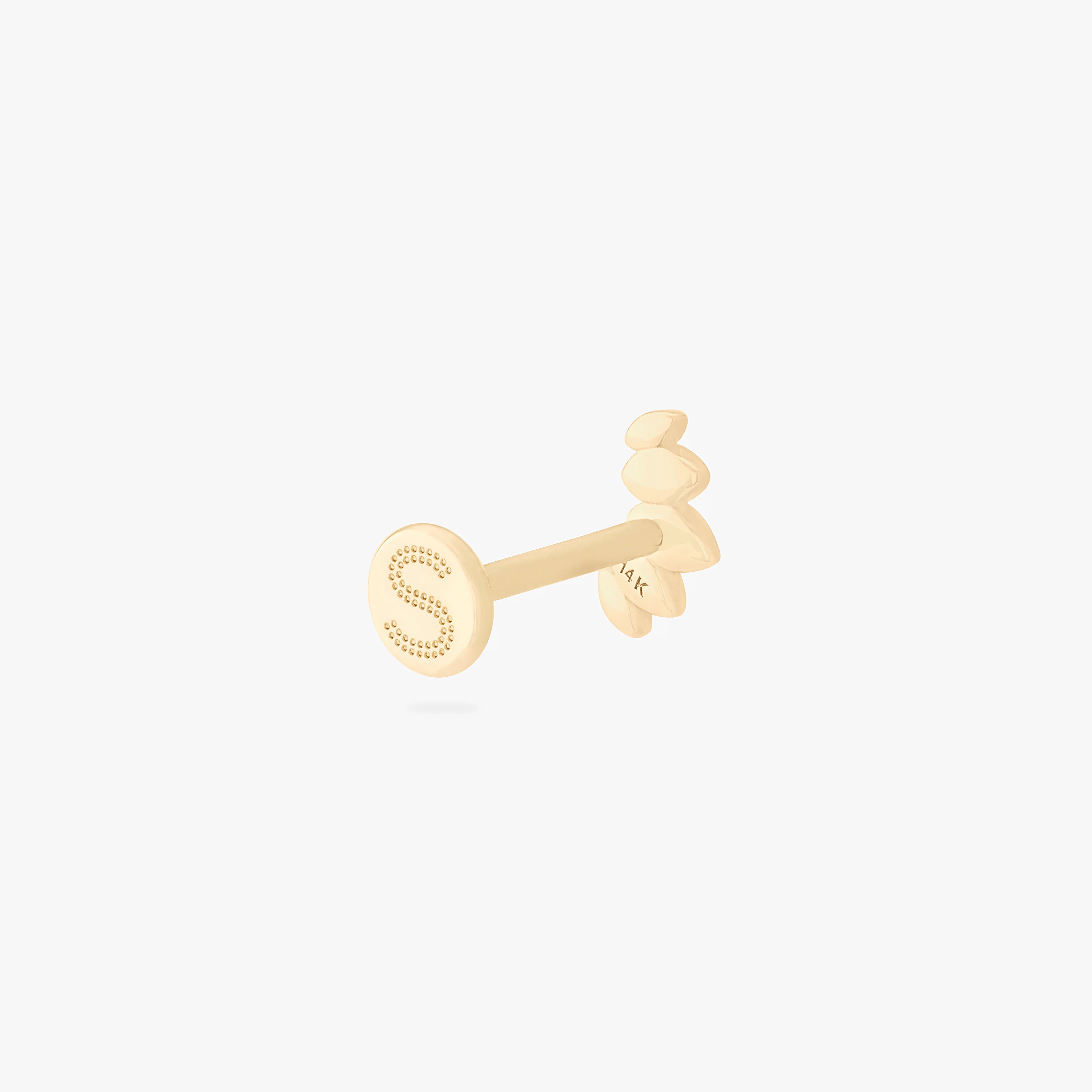14K Solid Marquise Flatback Stud - Image 5