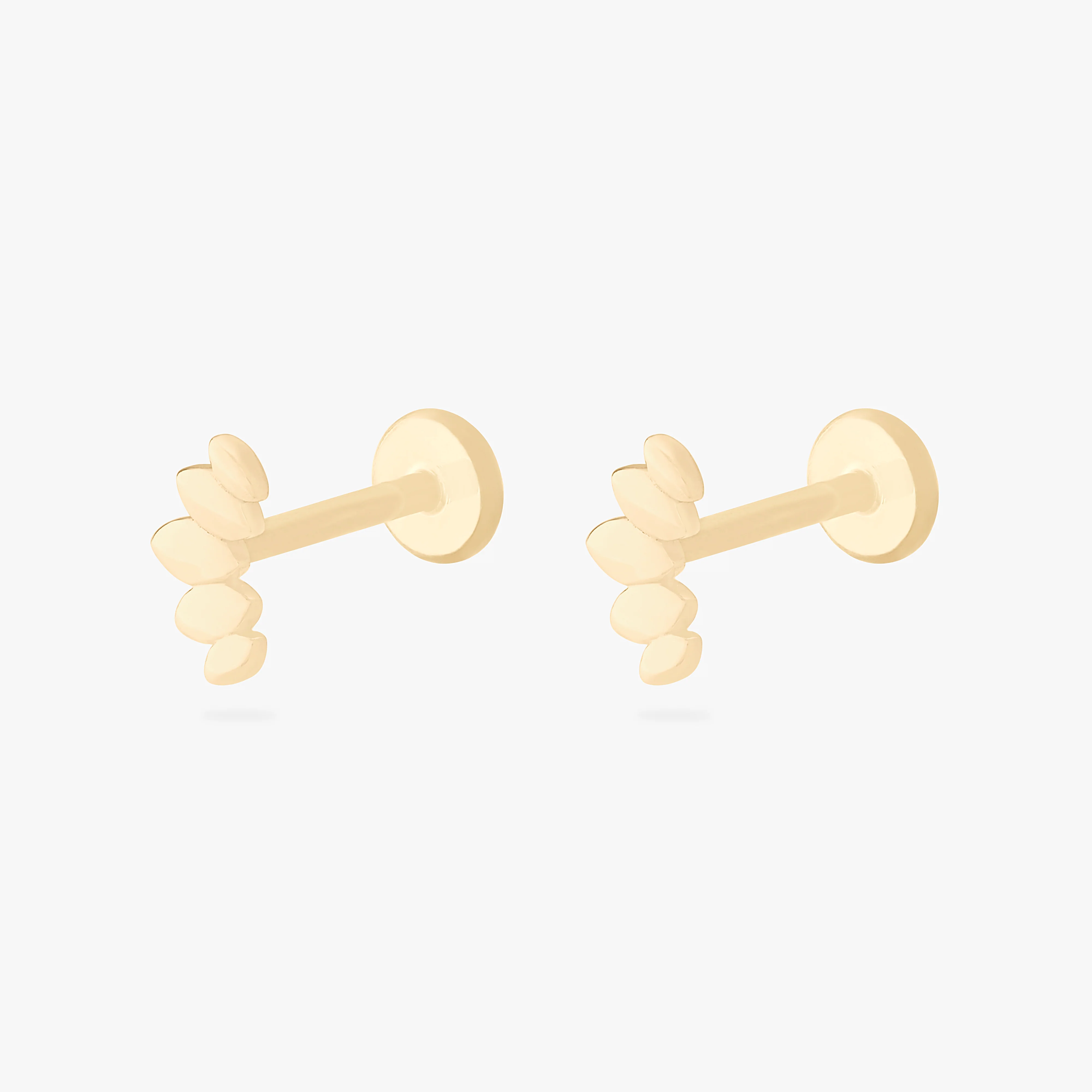 14K Solid Marquise Flatback Stud - Image 6