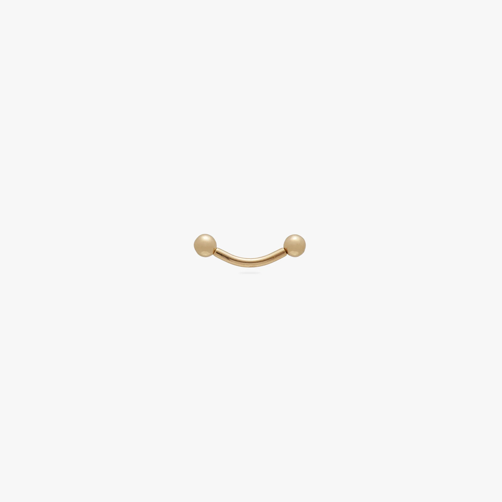 14K Curved Barbell 8mm