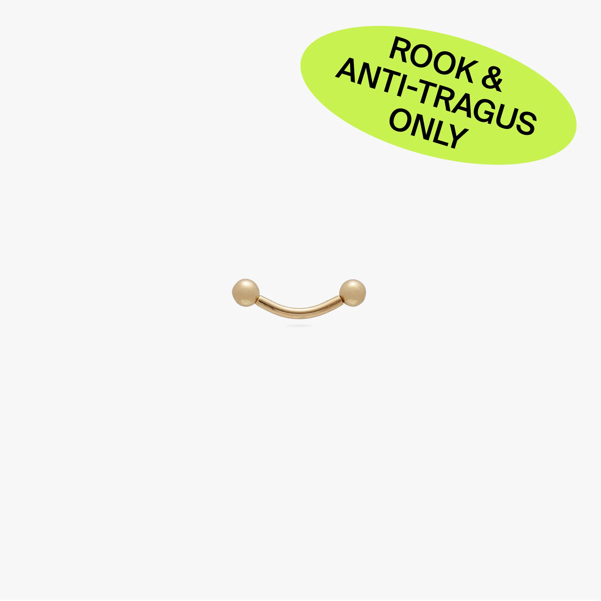 14K Curved Barbell 8mm - Image 2