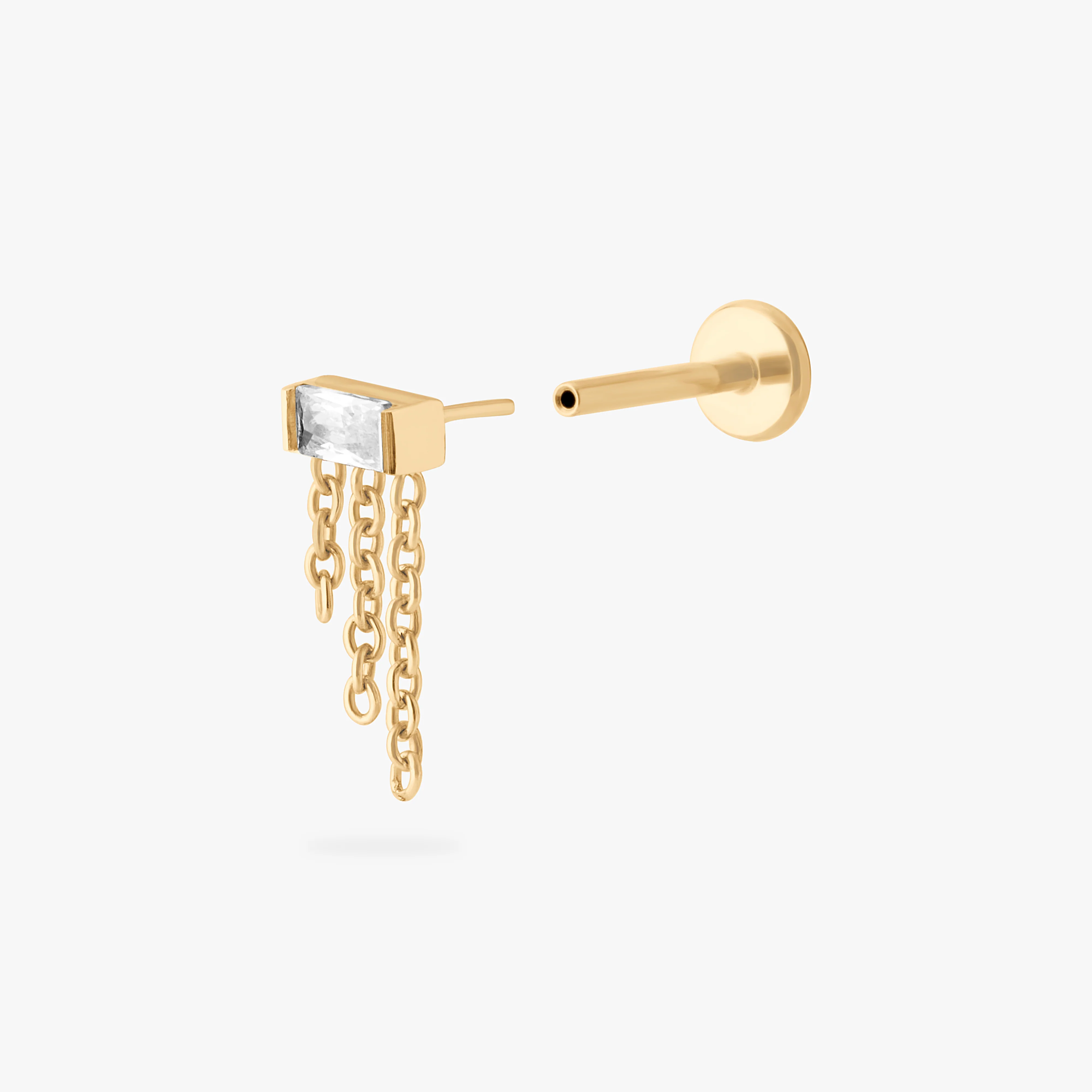 Chain Baguette Flatback Stud - Image 3