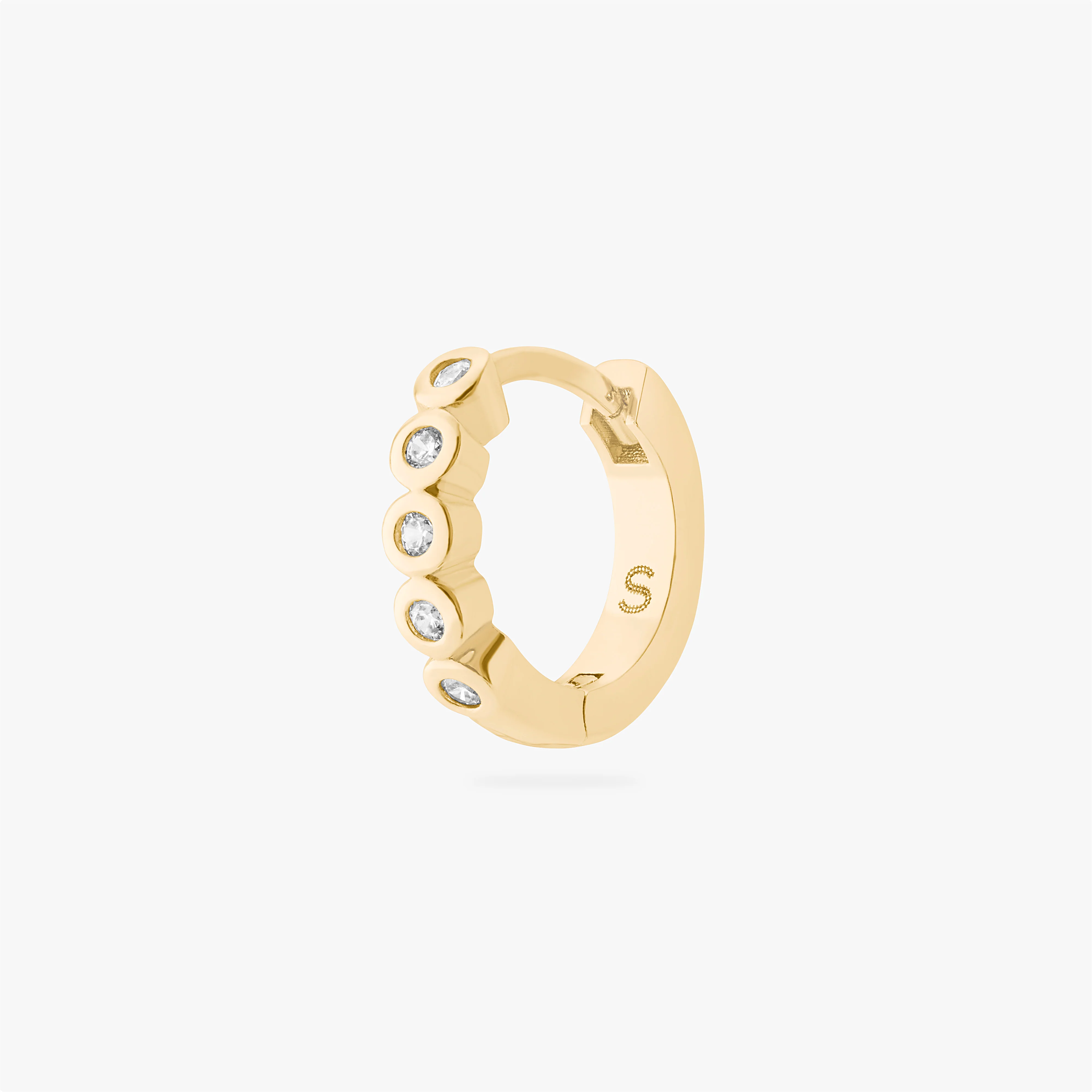 CZ Bezel Huggie