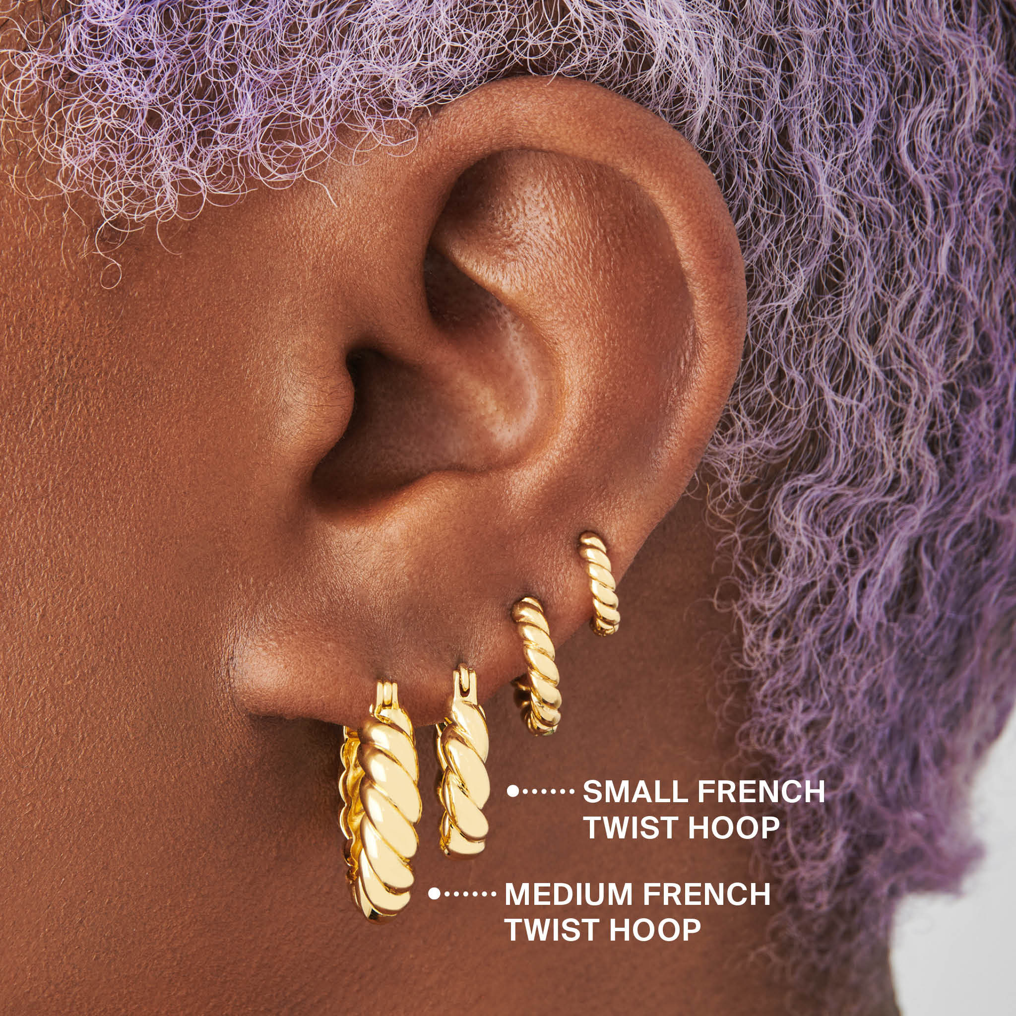 Small French Twist Hoop - Image 5