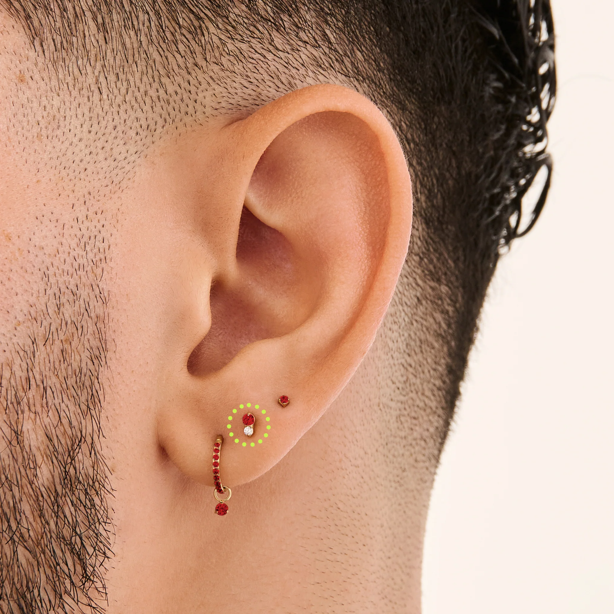 Stacked CZ Flatback Stud - Image 3