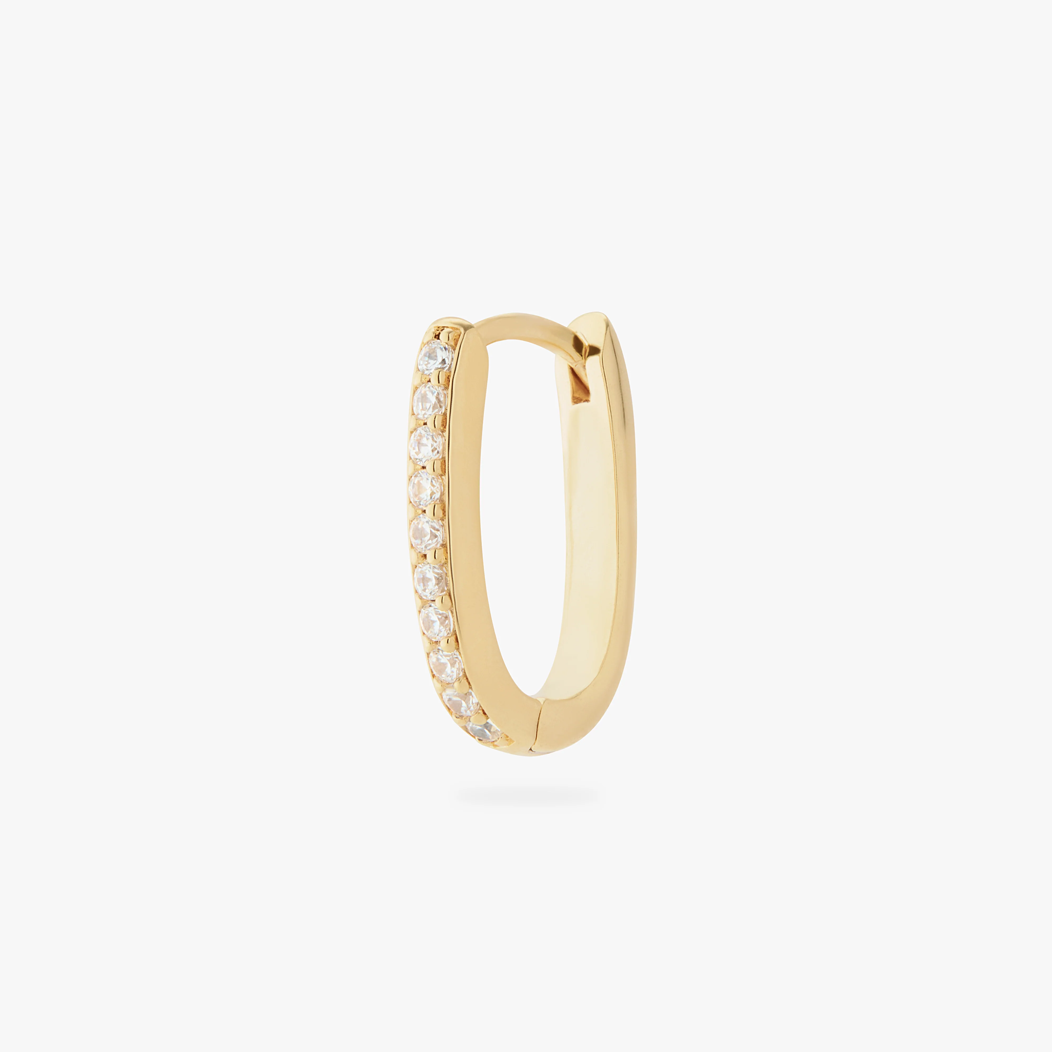 Medium Pave Oval Hoop - Image 2