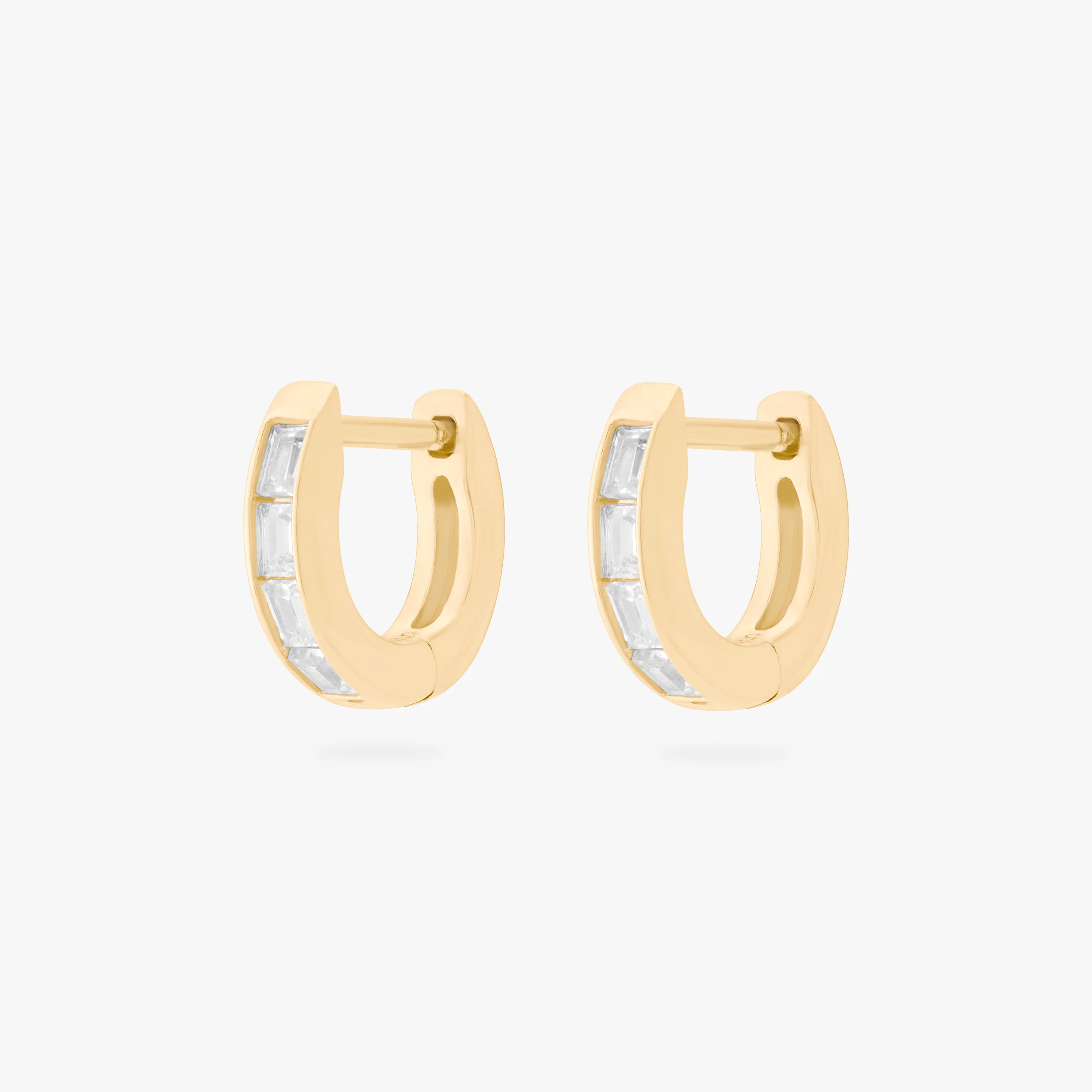 Micro Bezel Baguette Huggie - Image 5