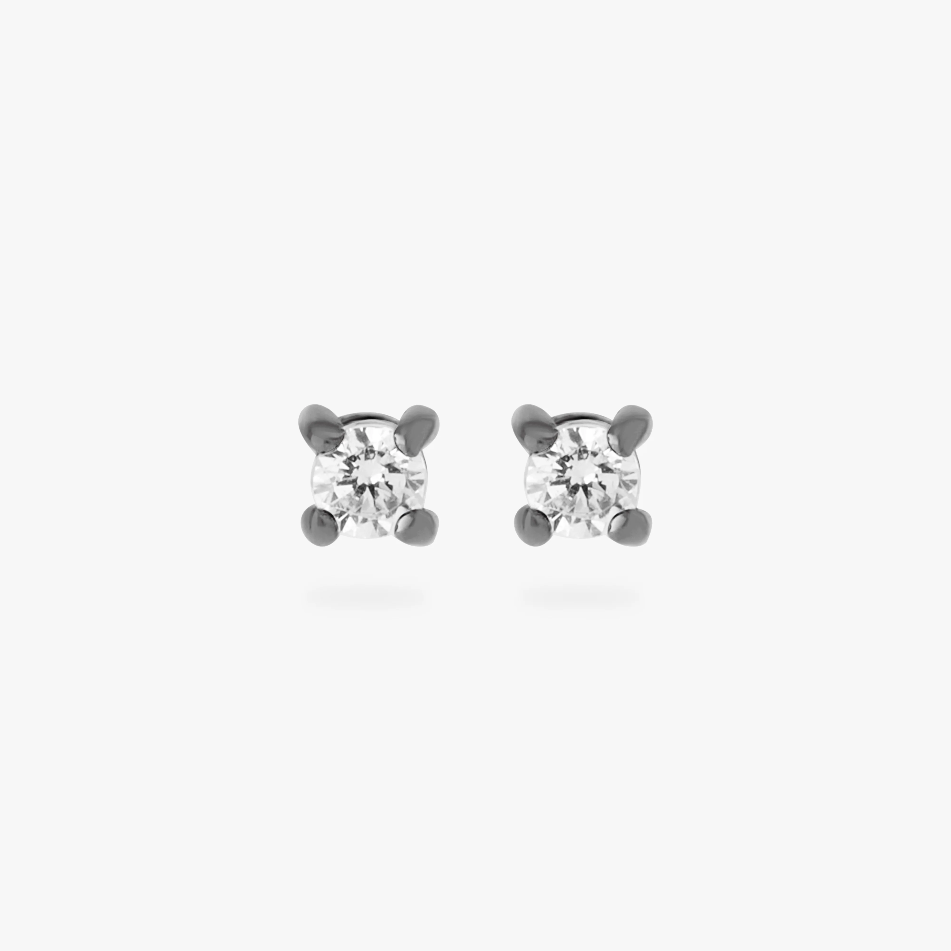 Mini CZ Stud Gunmetal - Image 4