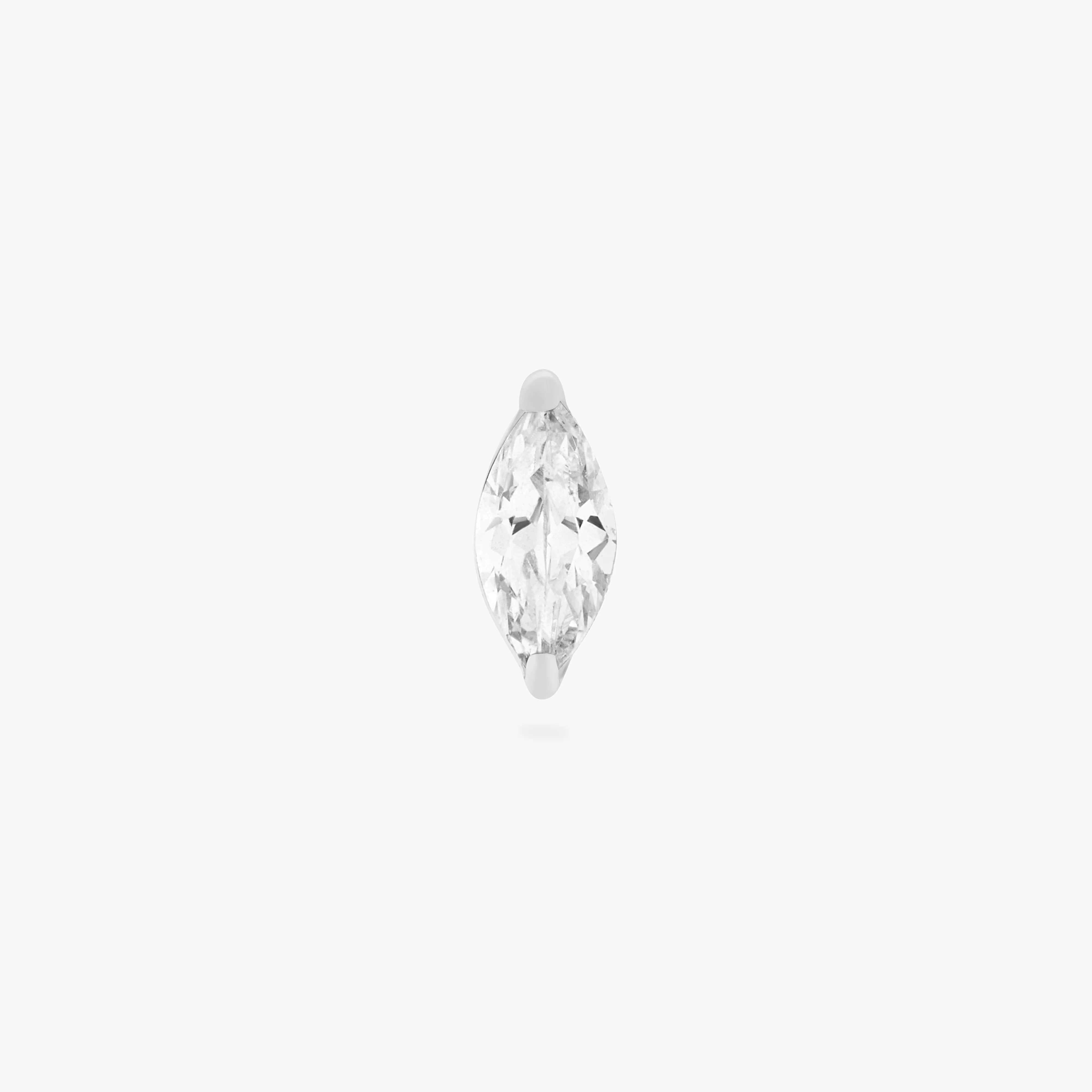 Silver Marquise Flatback Post - Image 3