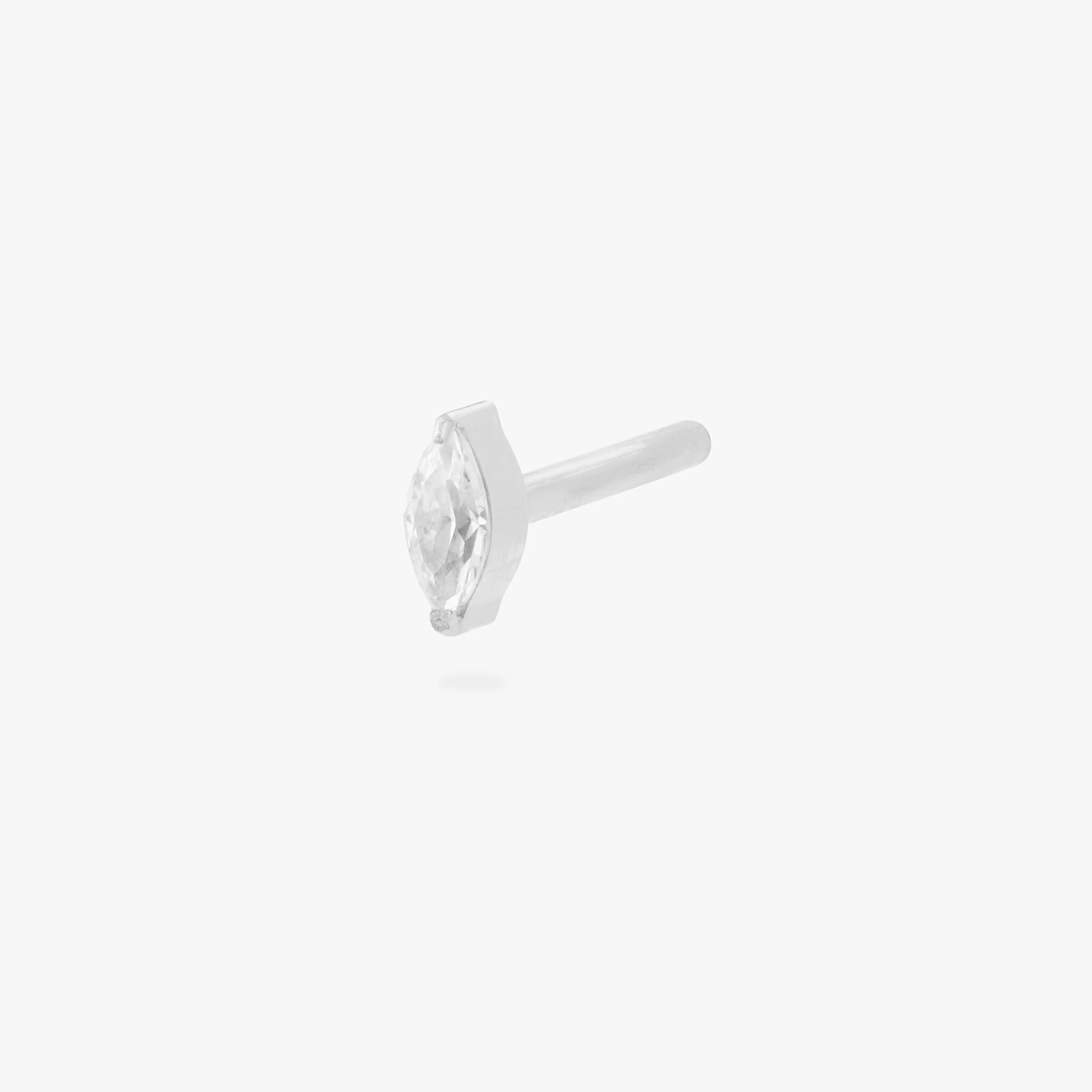 Silver Marquise Flatback Post - Image 5