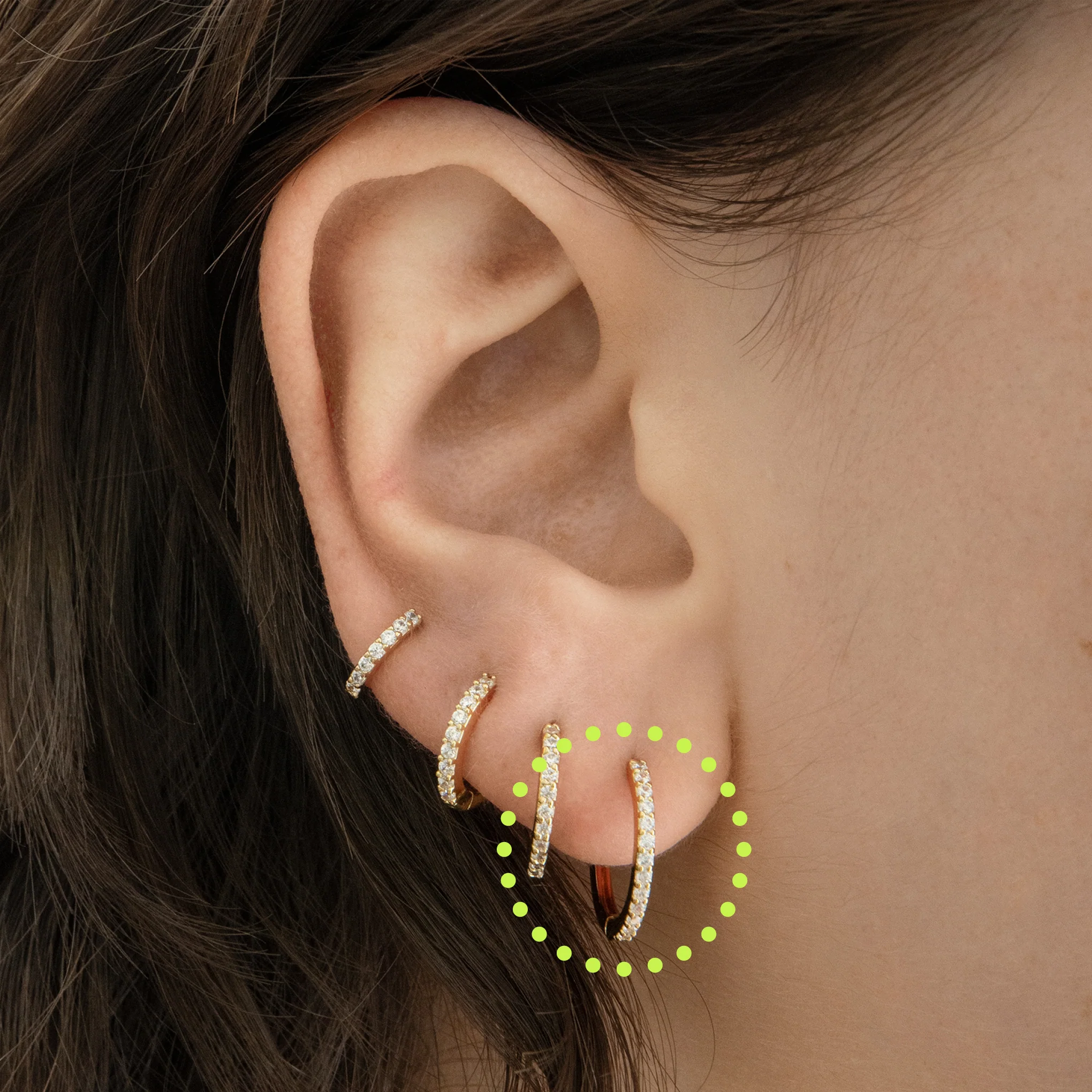 Small Pave Hoop - Image 2