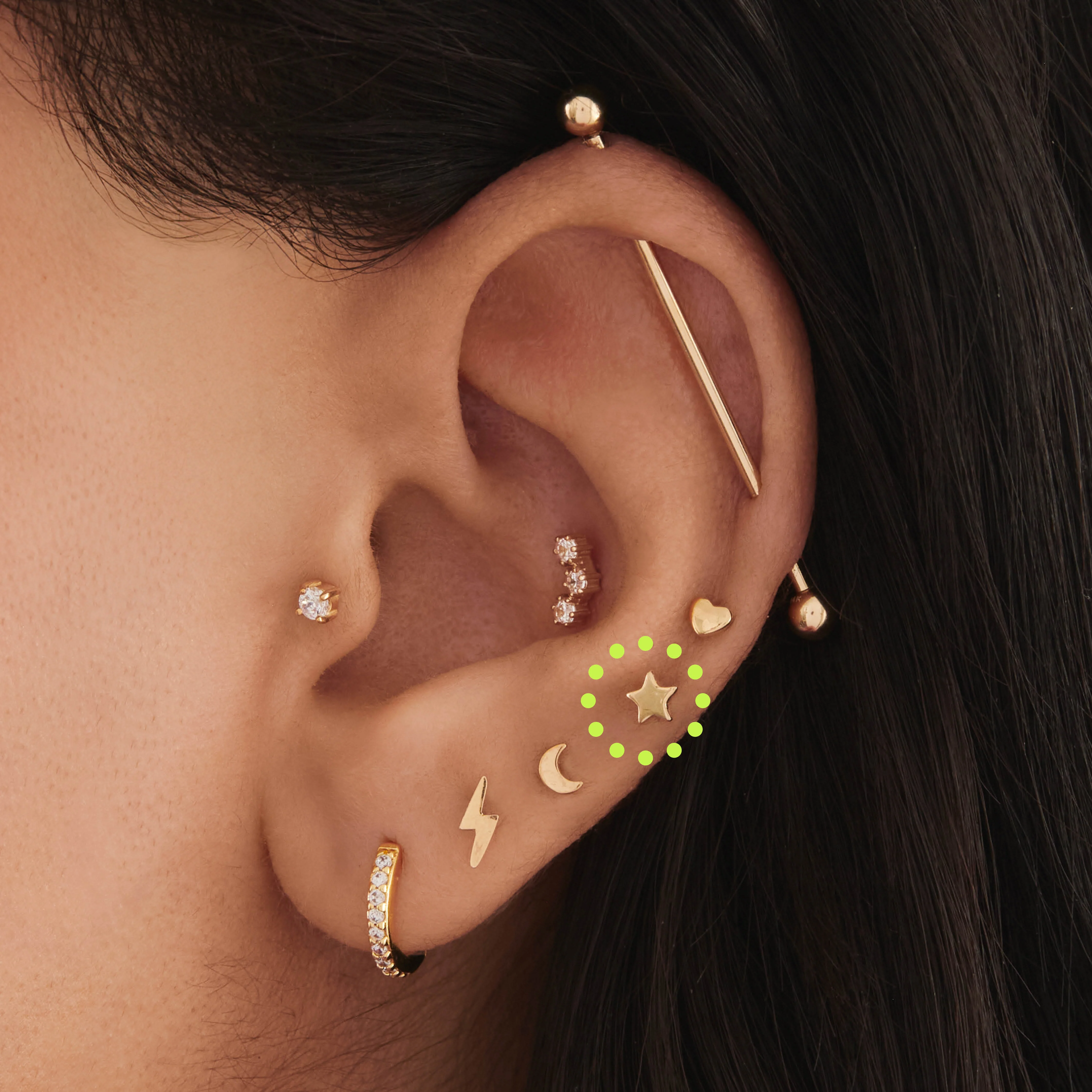 14K Star Flatback - Image 2