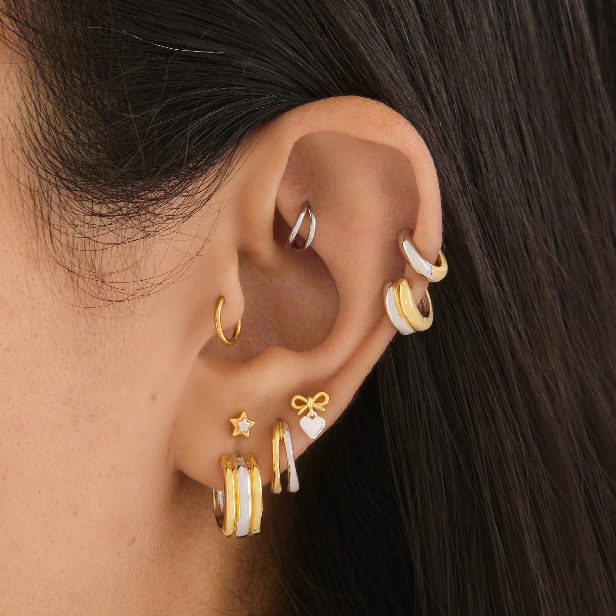 Two Tone Chunky Hoop - Image 2